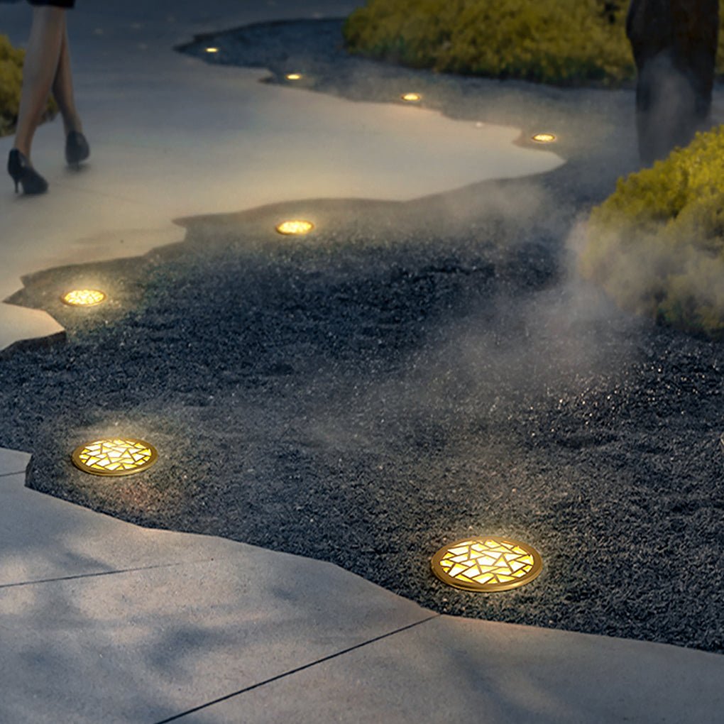 Fun Pattern Elegant LED Embedded Garden Step Lights - Lamp Outdoor