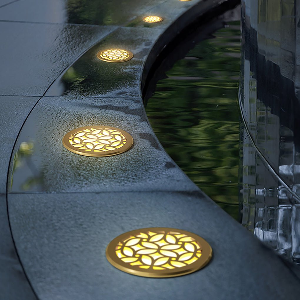 Fun Pattern Elegant LED Embedded Garden Step Lights - Lamp Outdoor