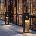 Elegant Outdoor LED Light with Artistic Cut Craft and Strip Design - Lamp Outdoor