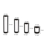 Black Cylindrical LED Pathway Bollard Lights Solar and Wired Outdoor Lighting Solutions - Lamp Outdoor