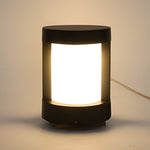 [Clearance Sale] Round Waterproof LED Solar Black Modern Outdoor Pathway Lights Post Lights