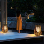 Rattan Portable Lantern Shaped LED Waterproof Solar Outdoor Lights - Lamp Outdoor