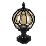 Vintage Outdoor Pier Mount Post Light with Glass Globe - Lamp Outdoor