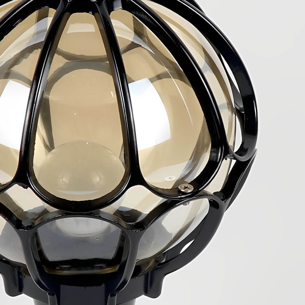 Vintage Outdoor Pier Mount Post Light with Glass Globe - Lamp Outdoor