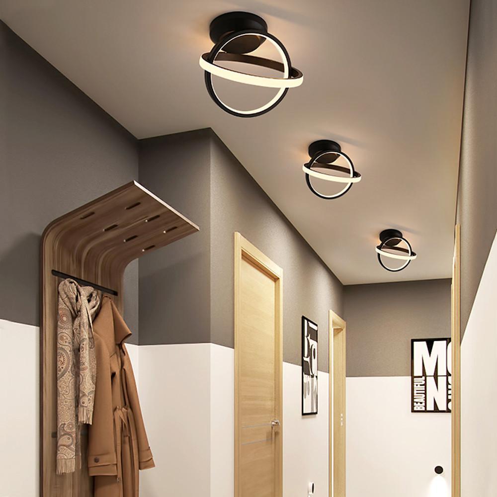Creative Circles LED Black Modern Ceiling Lights Flush Mount Lighting - Lamp Outdoor