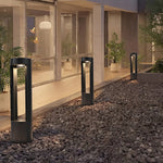 Waterproof LED Outdoor Bollard Lights Hollow Cylindrical Black Lamp for Elegant Exterior Lighting - Lamp Outdoor