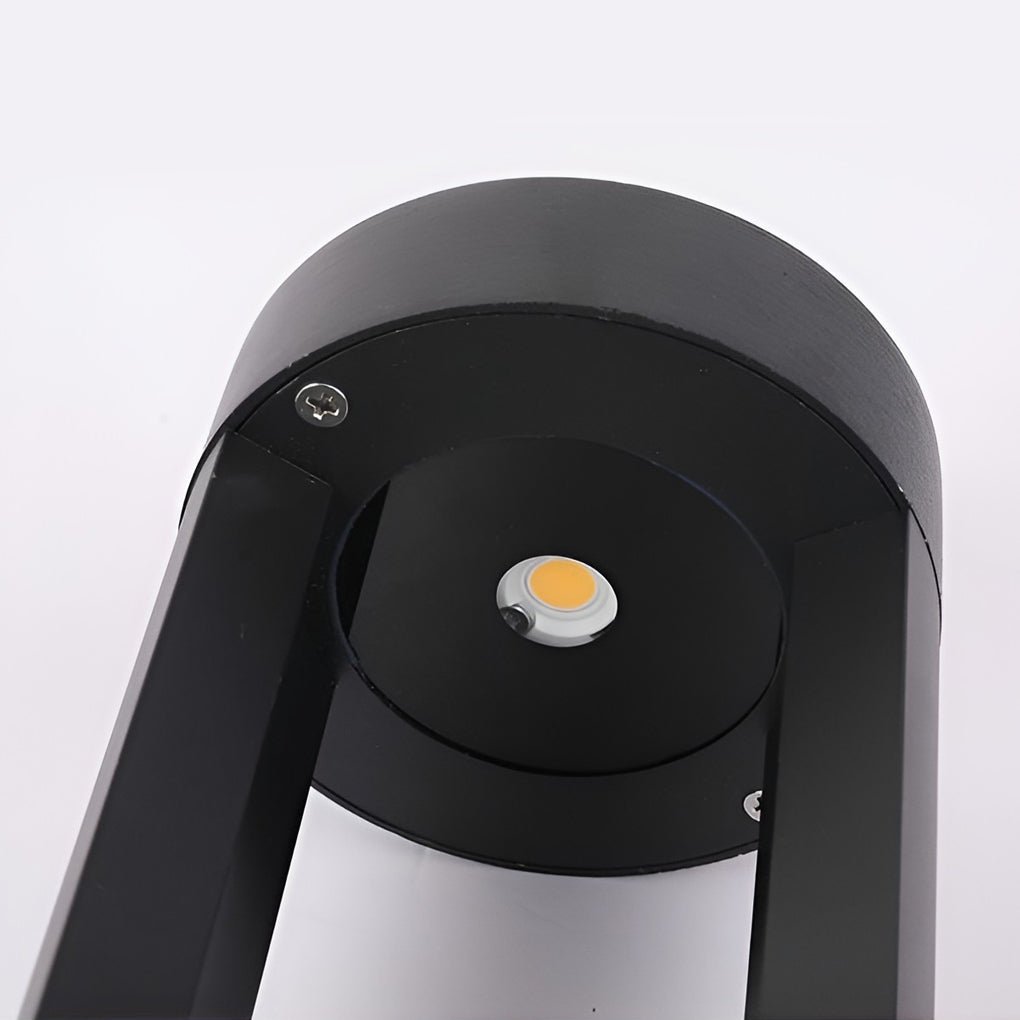Waterproof LED Outdoor Bollard Lights Hollow Cylindrical Black Lamp for Elegant Exterior Lighting
