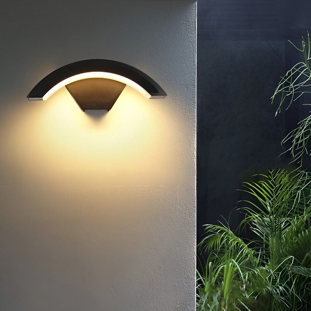 Classic Curved Glow LED Wall Light Outdoor Downlights Porch Wall Mounted Sconce - Lamp Outdoor