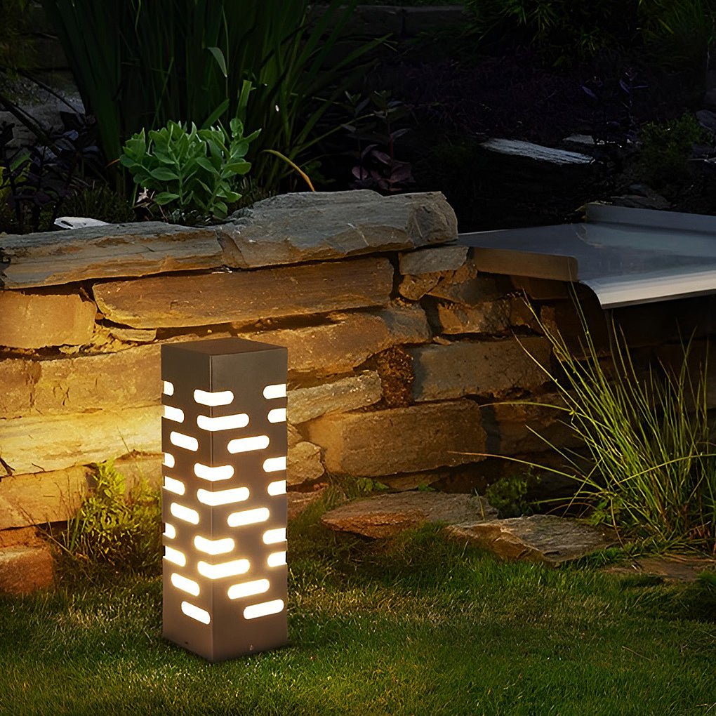 Modern Rectangular Outdoor Bollard Lights - Sleek and Durable