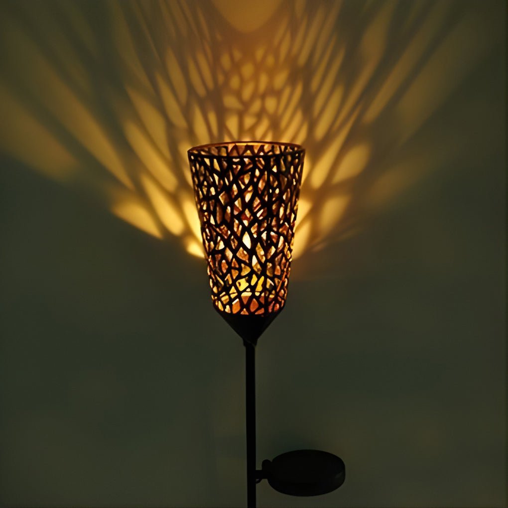 Vintage Red Wine Glass Solar LED Garden Lights Enchanting Outdoor Ambiance - Lamp Outdoor