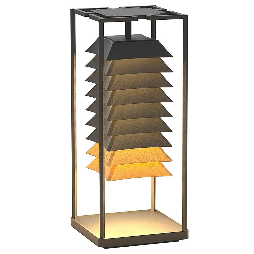 Freestanding Layered LED Pillar Light Outdoor Waterproof Garden Lamp - Lamp Outdoor