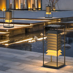 Freestanding Layered LED Pillar Light Outdoor Waterproof Garden Lamp
