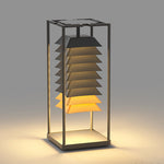Freestanding Layered LED Pillar Light Outdoor Waterproof Garden Lamp