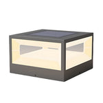 Modern cube-shaped outdoor light fixture with clean lines and integrated LED technology for architectural lighting design