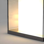 Close-up artistic view of cube light showing warm glow and geometric design