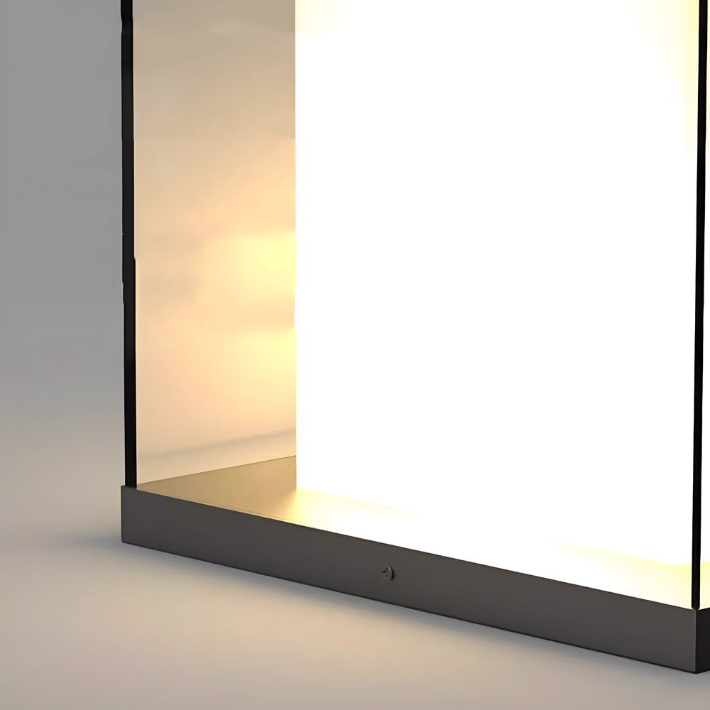 Close-up artistic view of cube light showing warm glow and geometric design