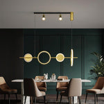 Artistic Circles Linear LED Modern Chandeliers Kitchen Pendant Lighting - Lamp Outdoor