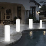 Cylinder PE LED Outdoor Floor Lamp with Remote, Color Changing RGB - Lamp Outdoor