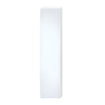 Modern white cylindrical outdoor light fixture with clean minimalist design against neutral background