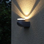Sleek black angular wall light fixture with modern minimalist aesthetic