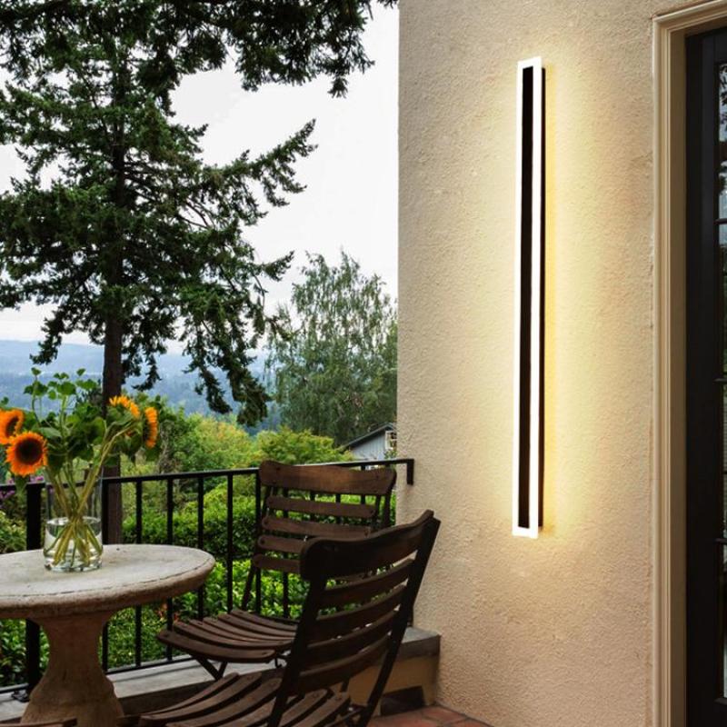 Arisha Radiation Linear Metal Acrylic Outdoor Wall Lamp Garden Corridor - Letslighting