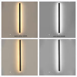 Arisha Ripple Minimalist Linear LED Outdoor Wall Lamp Metal Garden Corridor Balcony - Letslighting