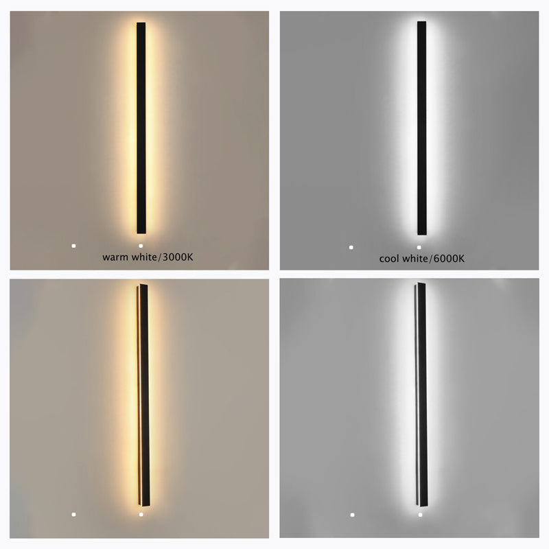 Arisha Ripple Minimalist Linear LED Outdoor Wall Lamp Metal Garden Corridor Balcony - Letslighting