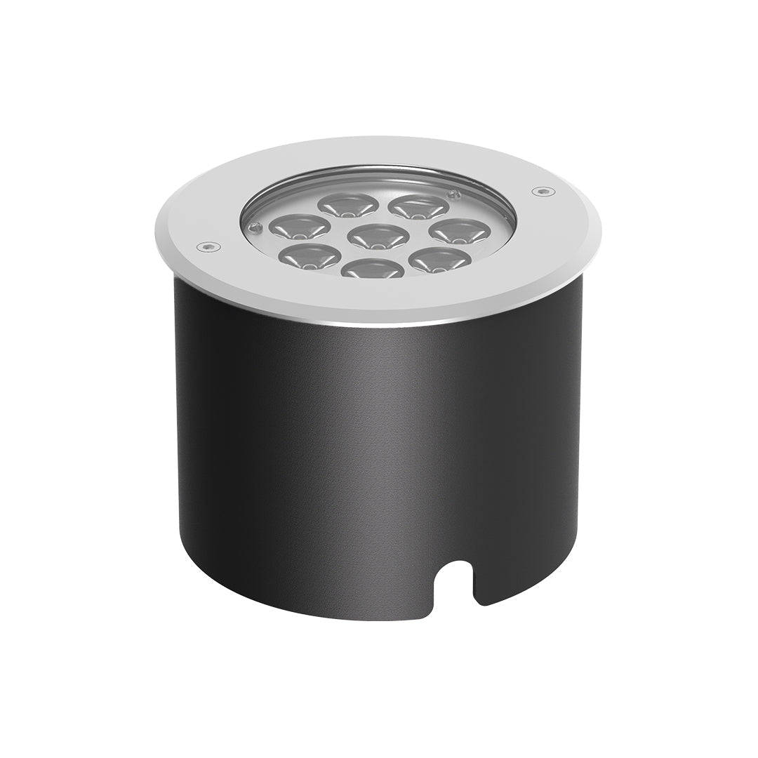 High-performance LED landscape spotlight with multiple lens configuration and weather-resistant design
