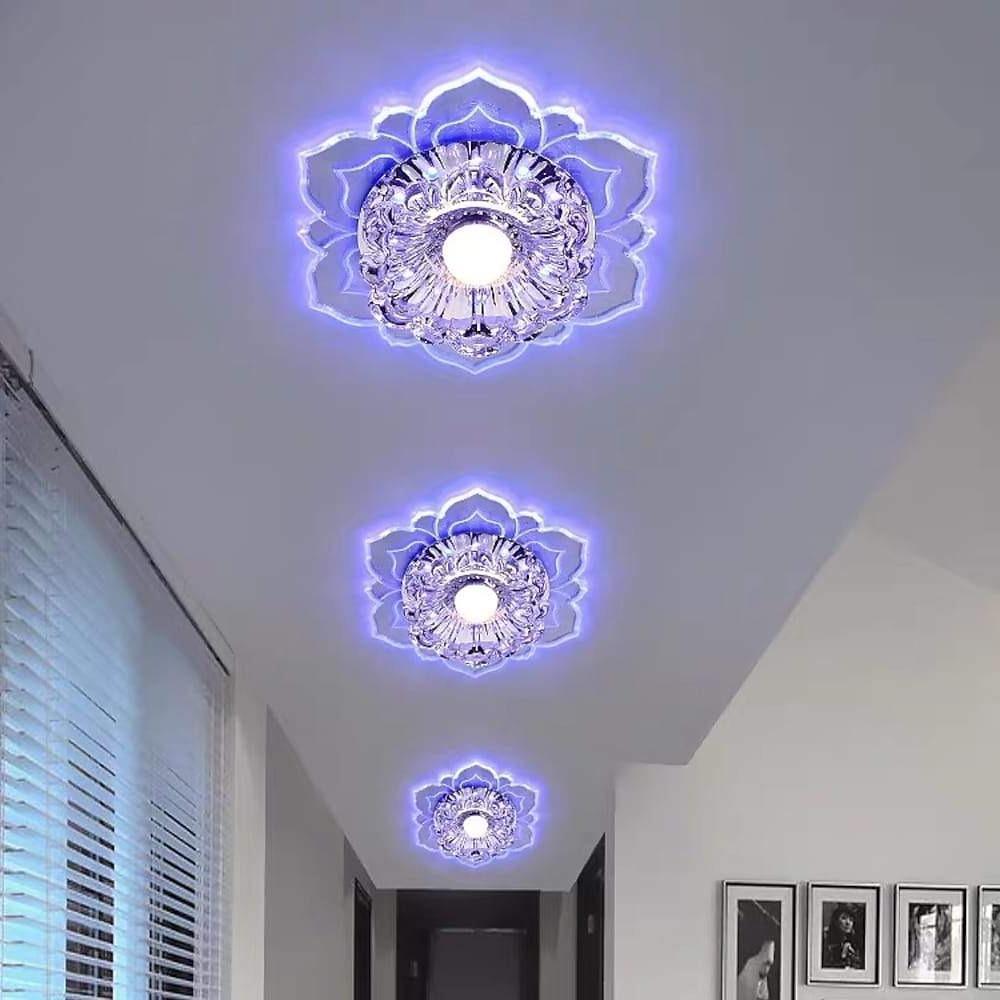 Floral Ornate LED Flush Mount Ceiling Light for Baby Kids - Lamp Outdoor