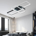 Multi Rectangle Large Flush Mount Ceiling Light with 3 Integrated Tiered Lights - Lamp Outdoor
