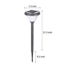 Deluxe Black Solar LED Garden Pathway Lights - Diamond Trim Design 27.6-Inch - Lamp Outdoor
