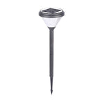 Deluxe Black Solar LED Garden Pathway Lights - Diamond Trim Design 27.6-Inch - Lamp Outdoor