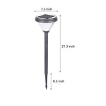 Deluxe Black Solar LED Garden Pathway Lights - Diamond Trim Design 27.6 - Inch
