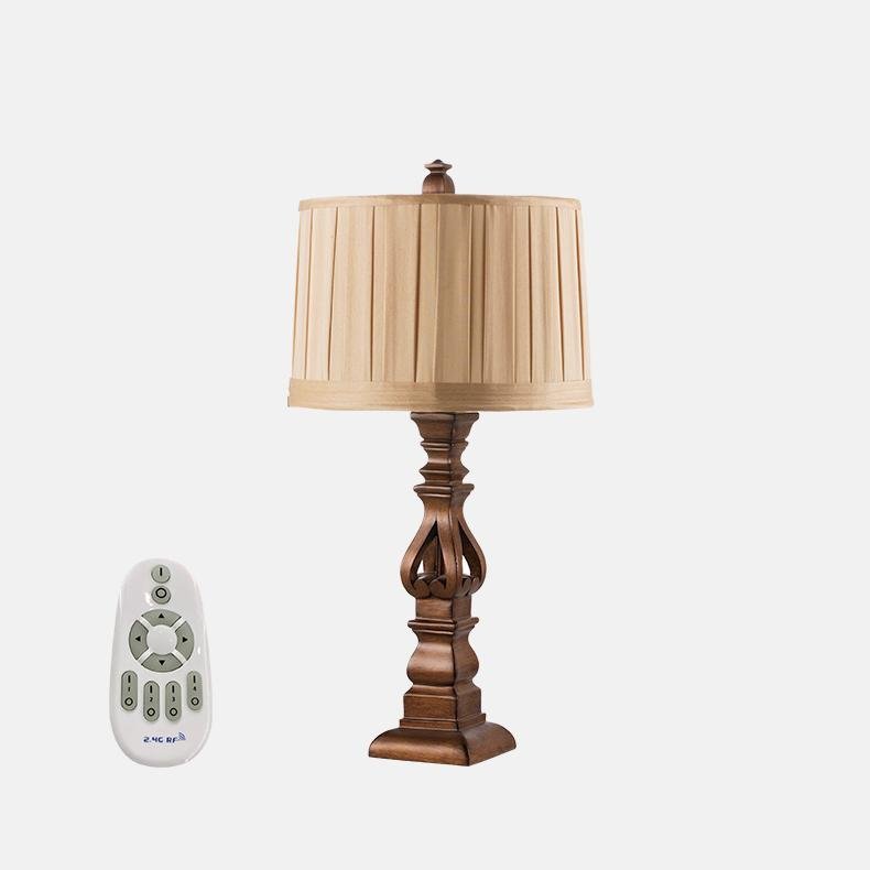 Stripe Drum Shade Antique Rustic Style Tower Table Lamp - Lamp Outdoor