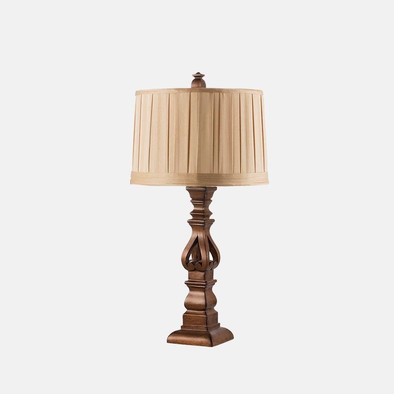 Stripe Drum Shade Antique Rustic Style Tower Table Lamp - Lamp Outdoor