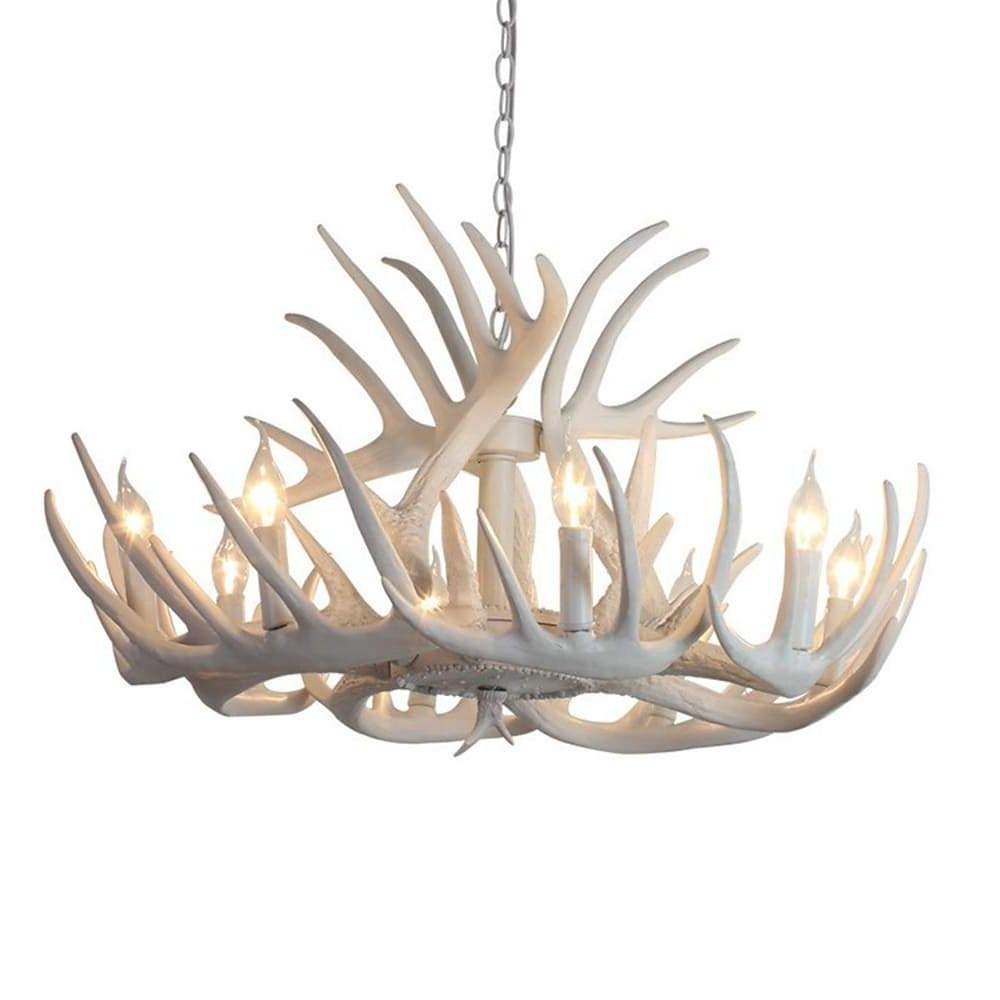 Vintage Antler Chandelier with Candle Lights - 4/6/8 Lights - Lamp Outdoor