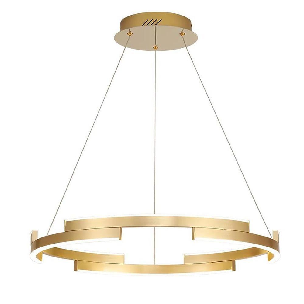Interlocking Round Gold Chandelier for Living Room - Lamp Outdoor