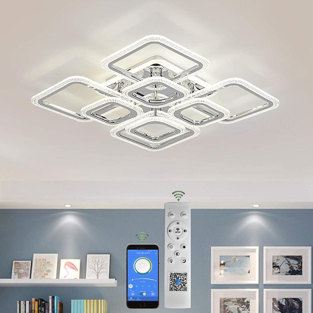 5 Square LED Modern Ceiling Lights Fixture Flush Mount Lighting Ceiling Lamp - Lamp Outdoor