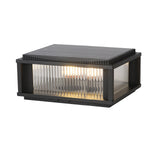 Dual solar deck lights with sleek black housing and bright LED strips for outdoor illumination