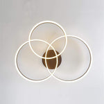 Modern 3 Circle Gold Flush Mount Light Ceiling Light 3 Lights - Lamp Outdoor