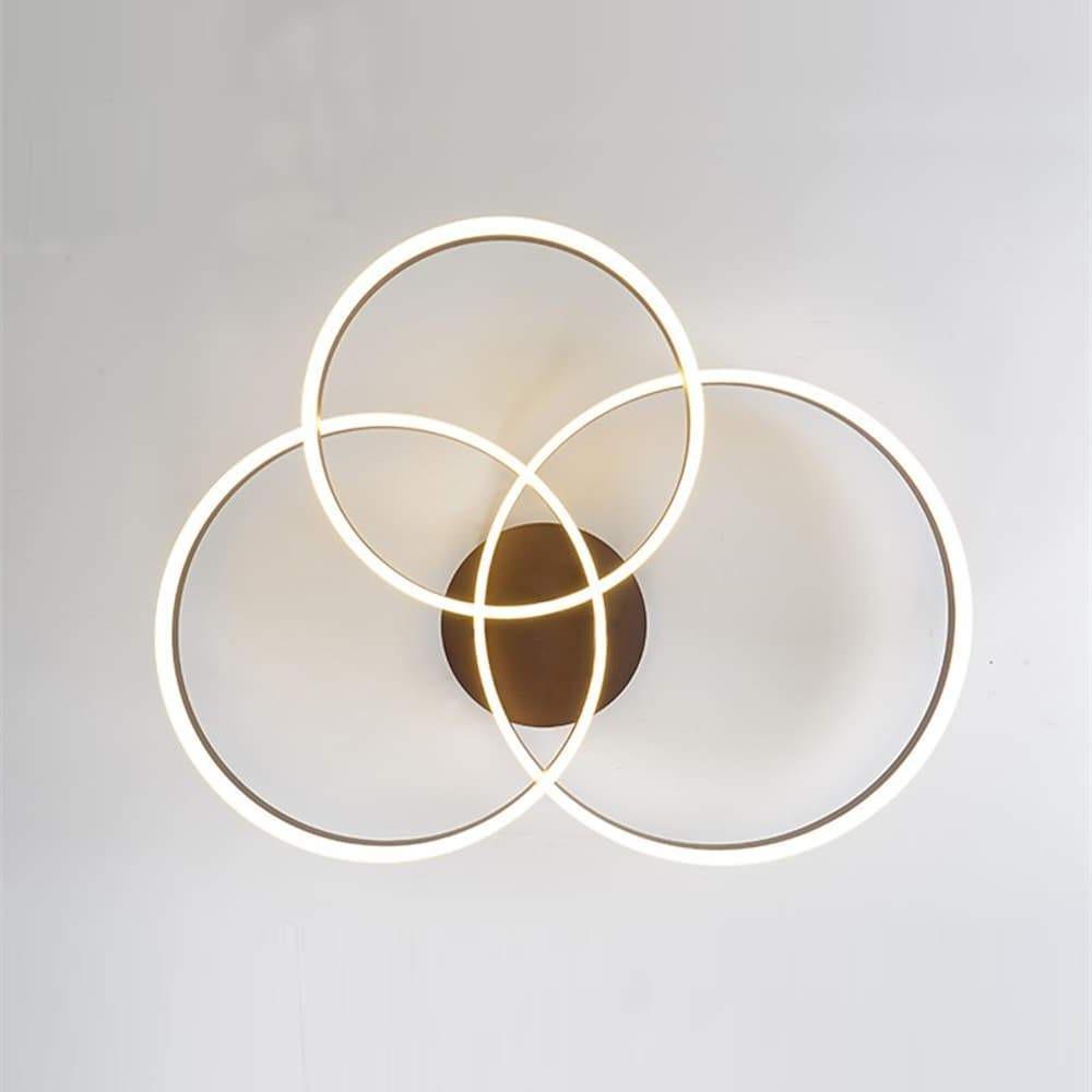 Modern 3 Circle Gold Flush Mount Light Ceiling Light 3 Lights - Lamp Outdoor