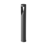 Tall modern pathway light fixture in charcoal finish with sleek minimalist design