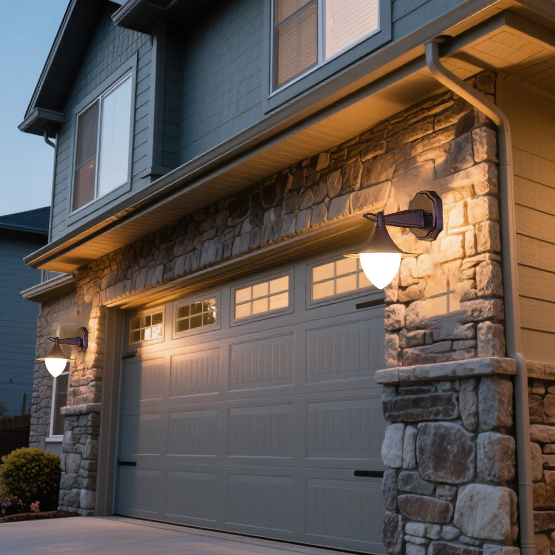 LED Vintage Outdoor Wall Light Brown - Lamp Outdoor