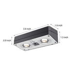Solar-Powered outdoor square wall lights Waterproof Multi-Color Ambient - Lamp Outdoor