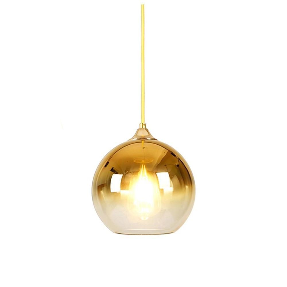 Gradient Color Glass Metal Globe Kitchen Island Pendant Lighting Ceiling Light - Lamp Outdoor
