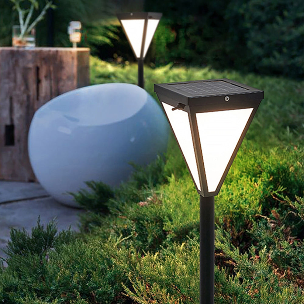 Ray Modern Metal Tapered Solar Outdoor Path Light - Lamp Outdoor
