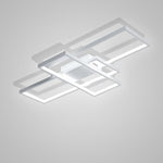 Multi Rectangle Large Flush Mount Ceiling Light with 3 Integrated Tiered Lights - Lamp Outdoor