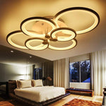 Elegant Semi Flush Mount Ceiling Lights with Unique Overlapping Rings - Lamp Outdoor