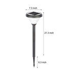 Elegant Black Solar LED Pathway Lights with Water Ripple Design - 27.6 Inch Height - Lamp Outdoor