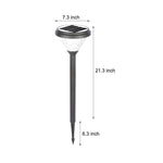 Elegant Black Solar LED Pathway Lights with Water Ripple Design - 27.6 Inch Height